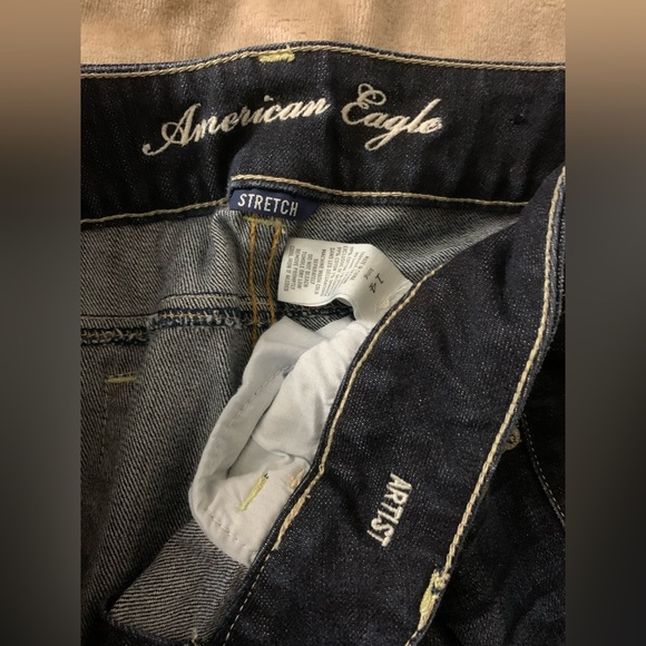 American Eagle 🦅 dark blue jeans size 14 - Picture 1 of 3